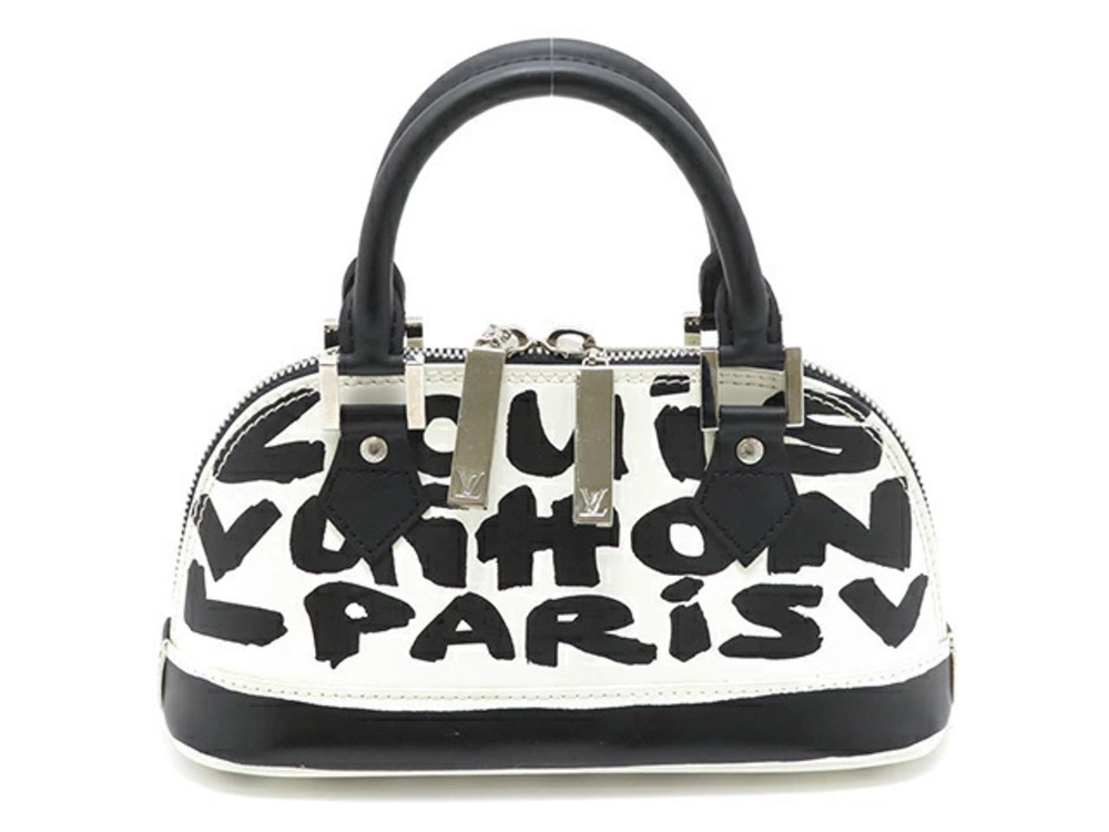 LOUIS VUITTON handbag Alma Horizontal Mono Graffiti White